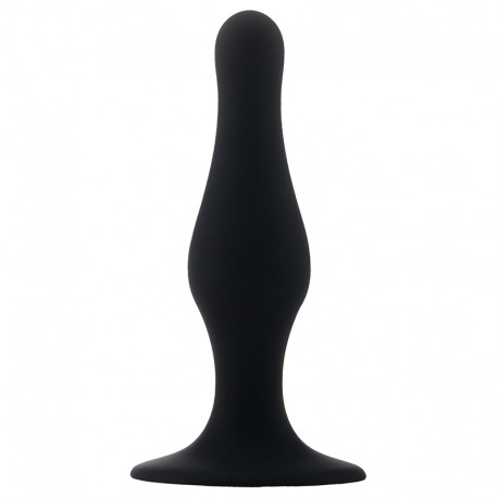 BUTT PLUG WITH SUCTION CUP BLACK SMALL