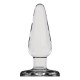 PLUG & PLAY 3” GLASS BUTT PLUG CLEAR