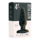 PLUG ANAL EM SILICONE PLUG & PLAY 4” PRETO