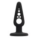 PLUG ANAL EN SILICONA PLUG & PLAY 4” NEGRO