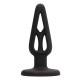 PLUG ANAL EM SILICONE PLUG & PLAY 4” PRETO