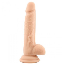 REAL SAFE ROD SLIM SILICONE DILDO WHITE