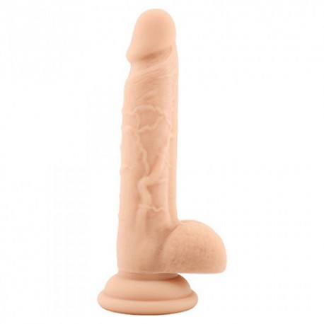 DILDO EM SILICONE REAL SAFE ROD SLIM BRANCO