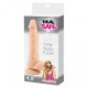 REAL SAFE LONG STOCKY SILICONE DILDO WHITE