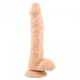 REAL SAFE LONG STOCKY SILICONE DILDO WHITE