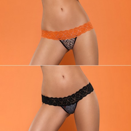 PACK 2 TANGAS LACEA OBSESSIVE NEGRO Y NARANJA