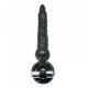 ANILLO VIBRADOR CON DILDO TIMELESS 2 STABS NEGRO