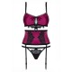 OBSESSIVE 861-SEG SET AND THONG BORDEAUX