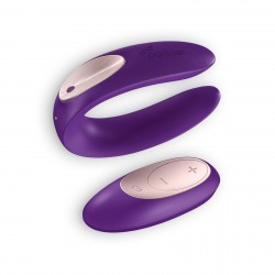 DOUBLE PLUS REMOTE COUPLES VIBRATOR WITH REMOTE AND USB CHARGER