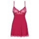 OBSESSIVE ROSALYNE BABYDOLL AND THONG RED