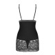 OBSESSIVE AILAY CHEMISE AND THONG BLACK