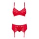 OBSESSIVE JOLIEROSE SET TAILLE QUEEN RED