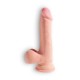 DILDO COM TESTÍCULOS 7,5" TRIPLE DENSITY KING COCK BRANCO