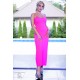 CR-4379 DRESS AND THONG HOT PINK