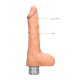 REALISTIC VIBRATING DILDO 8" WITH BALLS REALROCK FLESH