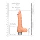 REALISTIC VIBRATING DILDO 8" WITH BALLS REALROCK FLESH