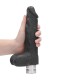 REALISTIC VIBRATING DILDO 8" WITH BALLS REALROCK BLACK