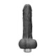 REALISTIC VIBRATING DILDO 8" WITH BALLS REALROCK BLACK