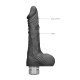 REALISTIC VIBRATING DILDO 8" WITH BALLS REALROCK BLACK