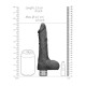 VIBRADOR REALÍSTICO 8" CON TESTÍCULOS REALROCK NEGRO