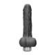 REALISTIC VIBRATING DILDO 7" WITH BALLS REALROCK BLACK