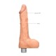 VIBRADOR REALÍSTICO 10" CON TESTÍCULOS REALROCK BLANCO