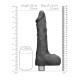 REALISTIC VIBRATING DILDO 10" WITH BALLS REALROCK BLACK