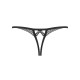 OBSESSIVE 876-THC CROTCHLESS THONG BLACK