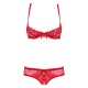 OBSESSIVE ALABASTRA CROTCHLESS SET RED