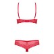 CONJUNTO ALABASTRA CROTCHLESS OBSESSIVE ROJO