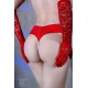 TANGA DE PERLAS CR-4395 ROJO CON BALA VIBRADORA