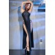 CR-4391 DRESS AND THONG BLACK