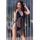 CR-4462 BABYDOLL AND THONG BLACK