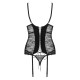 OBSESSIVE LAURISE CORSET AND THONG BLACK