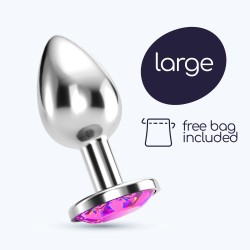 CRUSHIOUS BIJOU ANAL JEWEL PLUG PINK LARGE WITH FREE VELVETY BAG