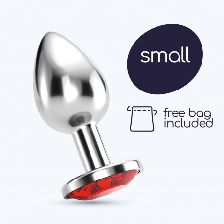 CRUSHIOUS BIJOU ANAL JEWEL PLUG RED SMALL WITH FREE VELVETY BAG