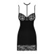 OBSESSIVE RAQUELIA CHEMISE AND THONG BLACK