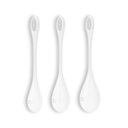 CONJUNTO DE 3 BOLAS KEGEL YONI POWER 1 SATISFYER BRANCAS