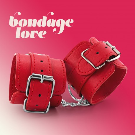 MENOTTES EN CUIRE BONDAGE LOVE CRUSHIOUS ROUGES