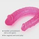 DEEP DIVER DILDO DOBLE CON LUBRICANTE ANAL 50ML CRUSHIOUS ROSA