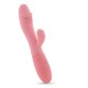 VIBRADOR RECARGABLE CON ESTIMULADOR DE CLÍTORIS BLOSSOMS ROSA PASTEL Y LUBRICANTE DE BASE AGUA INCLUIDO CRUSHIOUS