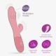 VIBRADOR RECARGABLE CON ESTIMULADOR DE CLÍTORIS BLOSSOMS ROSA PASTEL Y LUBRICANTE DE BASE AGUA INCLUIDO CRUSHIOUS