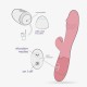 VIBRADOR RECARGABLE CON ESTIMULADOR DE CLÍTORIS BLOSSOMS ROSA PASTEL Y LUBRICANTE DE BASE AGUA INCLUIDO CRUSHIOUS