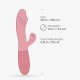 VIBRADOR RECARGABLE CON ESTIMULADOR DE CLÍTORIS BLOSSOMS ROSA PASTEL Y LUBRICANTE DE BASE AGUA INCLUIDO CRUSHIOUS