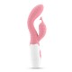 VIBRADOR CON ESTIMULADOR DE CLÍTORIS GUMMIE ROSA Y LUBRICANTE DE BASE AGUA INCLUIDO CRUSHIOUS