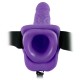 STRAP-ON OCO COM VIBRAÇÃO E TESTÍCULOS 7" FETISH FANTASY SERIES ROXO