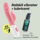 VIBROMASSEUR RABBIT MOCHI ROSE ET LUBRIFIANT À BASE D’EAU INCLUS CRUSHIOUS