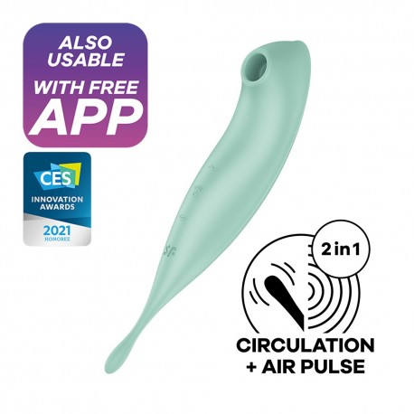 VIBRADOR TWIRLING PRO SATISFYER CON APLICACIÓN CONNECT MENTA