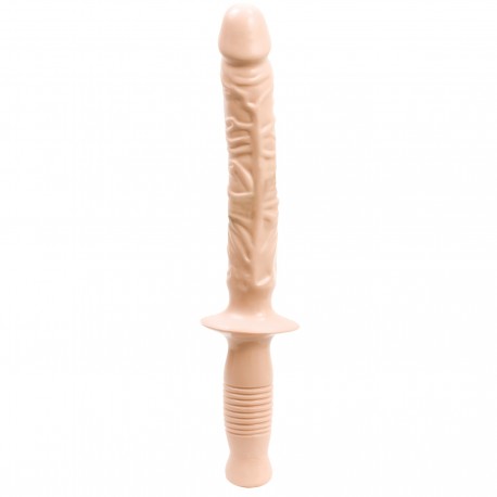 MANHANDLER DILDO WITH HANDLE WHITE