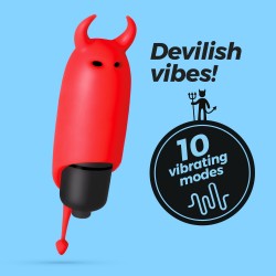 CRUSHIOUS O-PET DEVIL WITH 10 VIBRATION BULLET RED